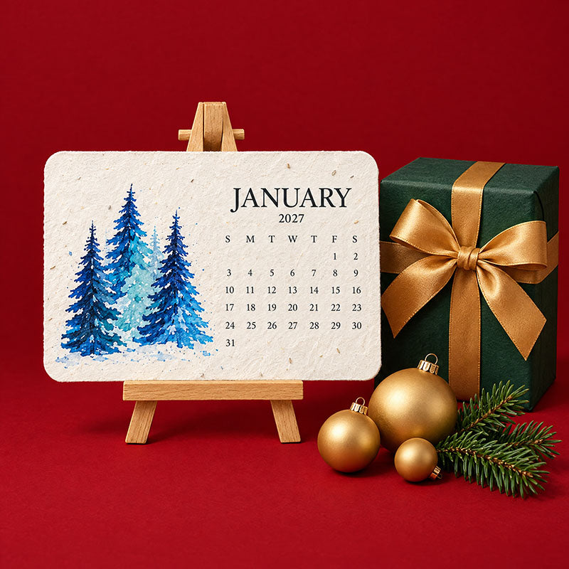 Plantable Seed Paper Calendar 2027 | 12 Months Full of Blooming Joy