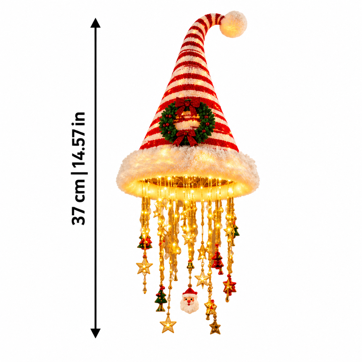 Christmas Hat Hanging Lamp with Light Strands