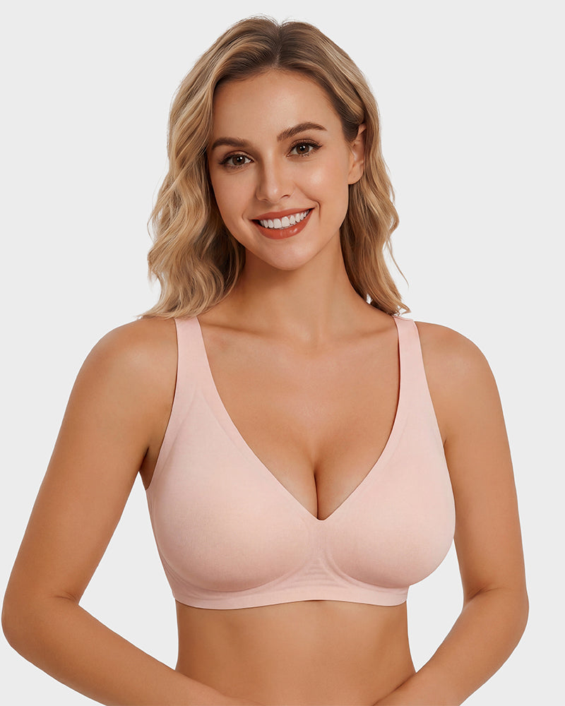 Low-Cut Wire-Free Push-Up Bra