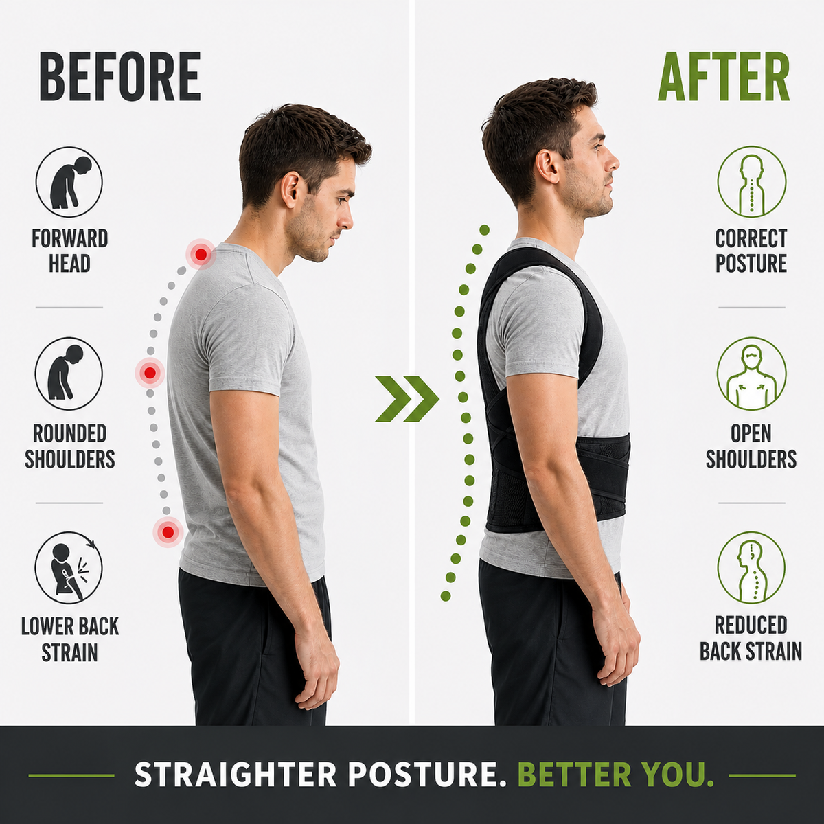 Thrives Outdoor | Spinalynx Adjustable One Piece Back Brace