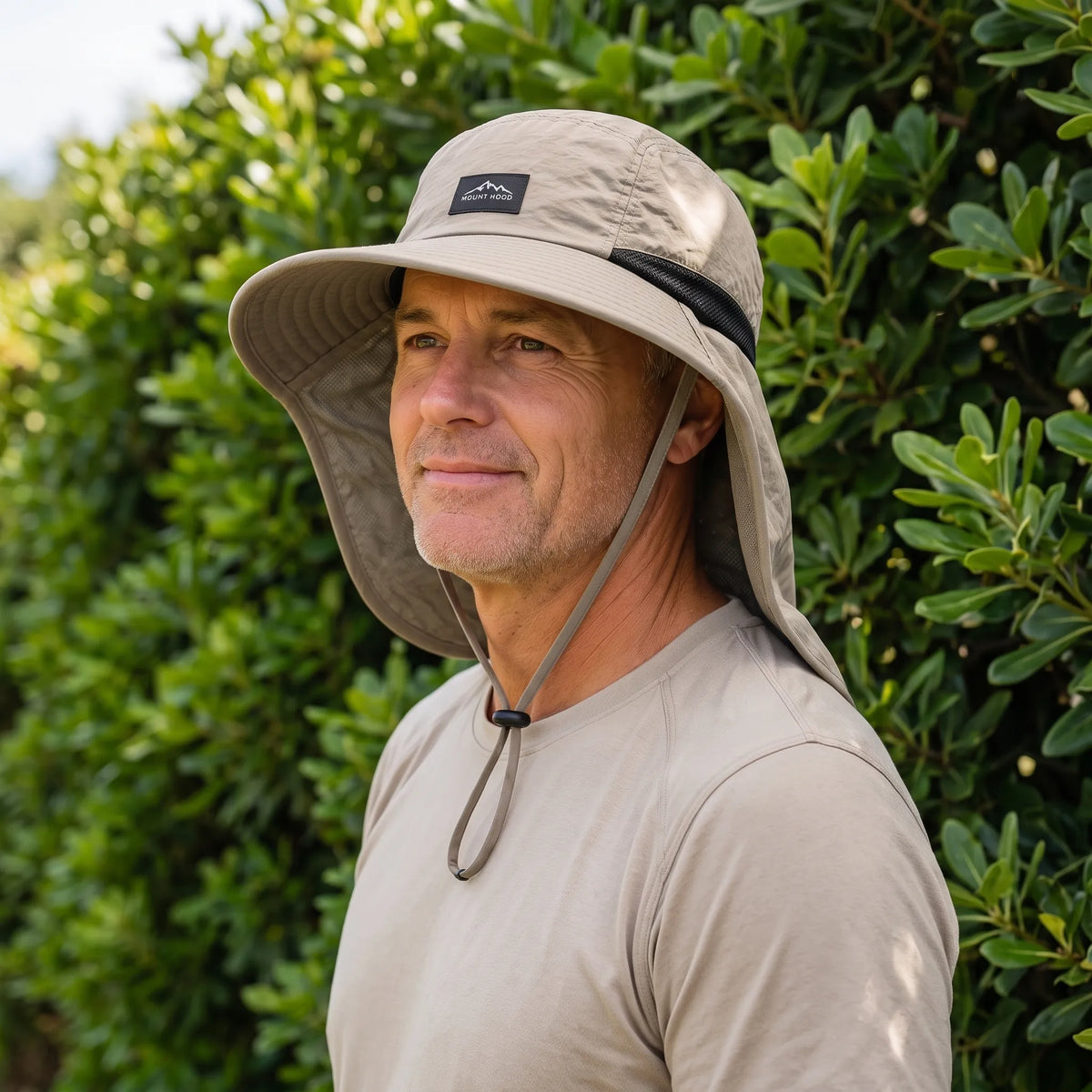 Sun Hat Face Cover With Broad Brim And Neck Flap | UPF 50+