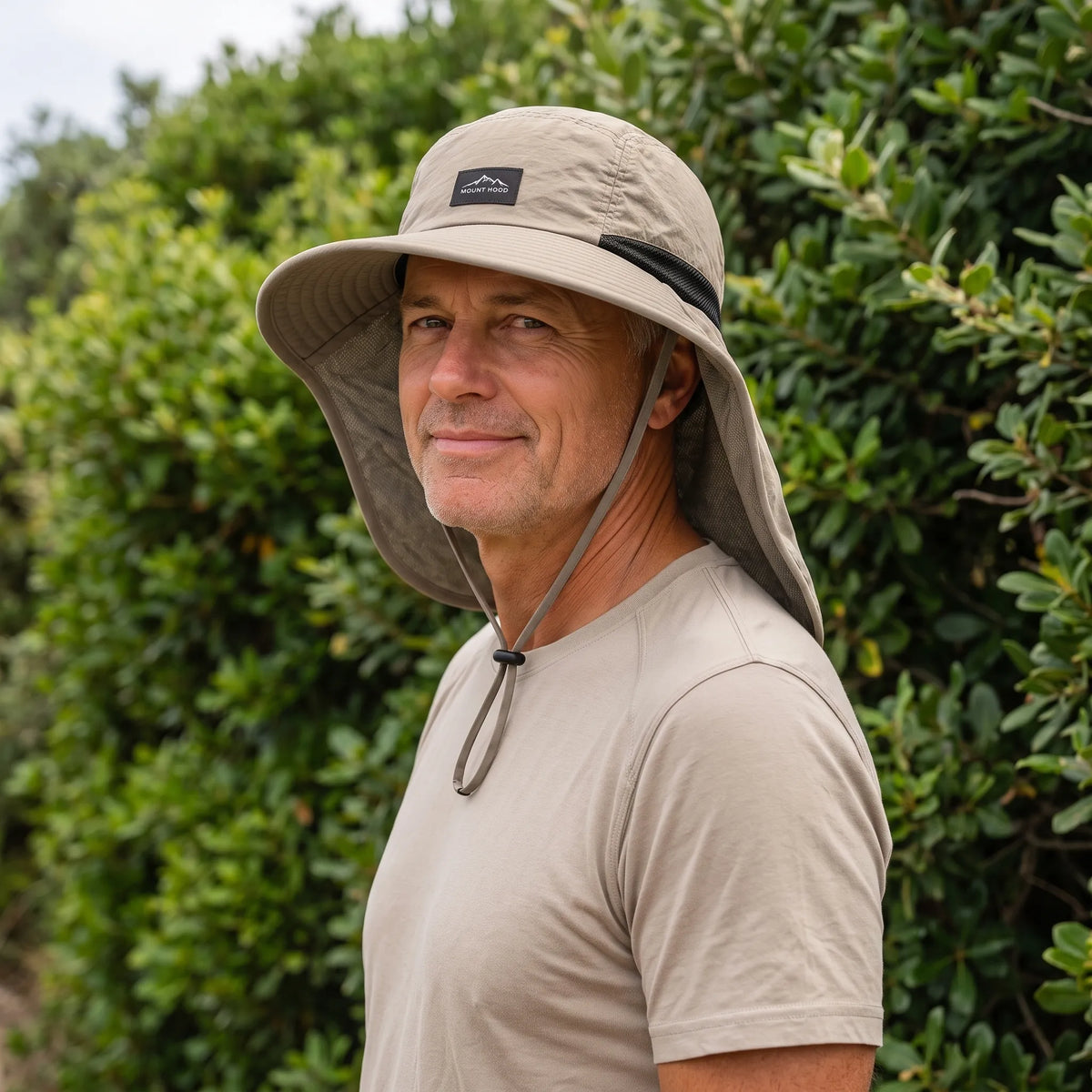 Sun Hat Face Cover With Broad Brim And Neck Flap | UPF 50+