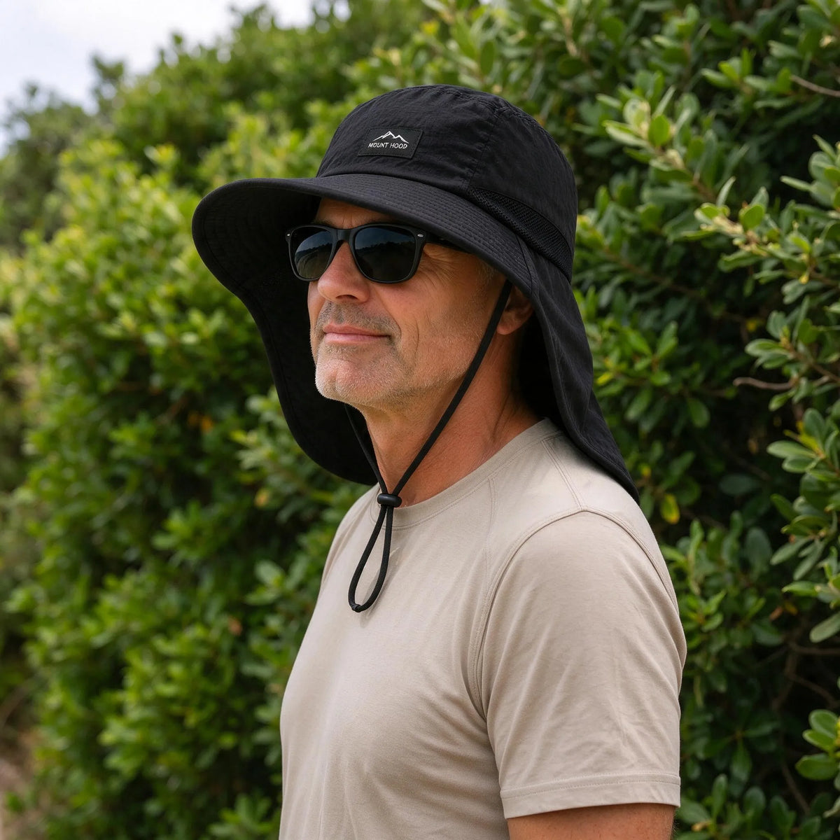 Sun Hat Face Cover With Broad Brim And Neck Flap | UPF 50+