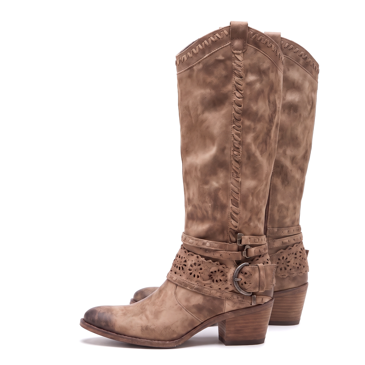 Sophie Western Boots with Strap Detail