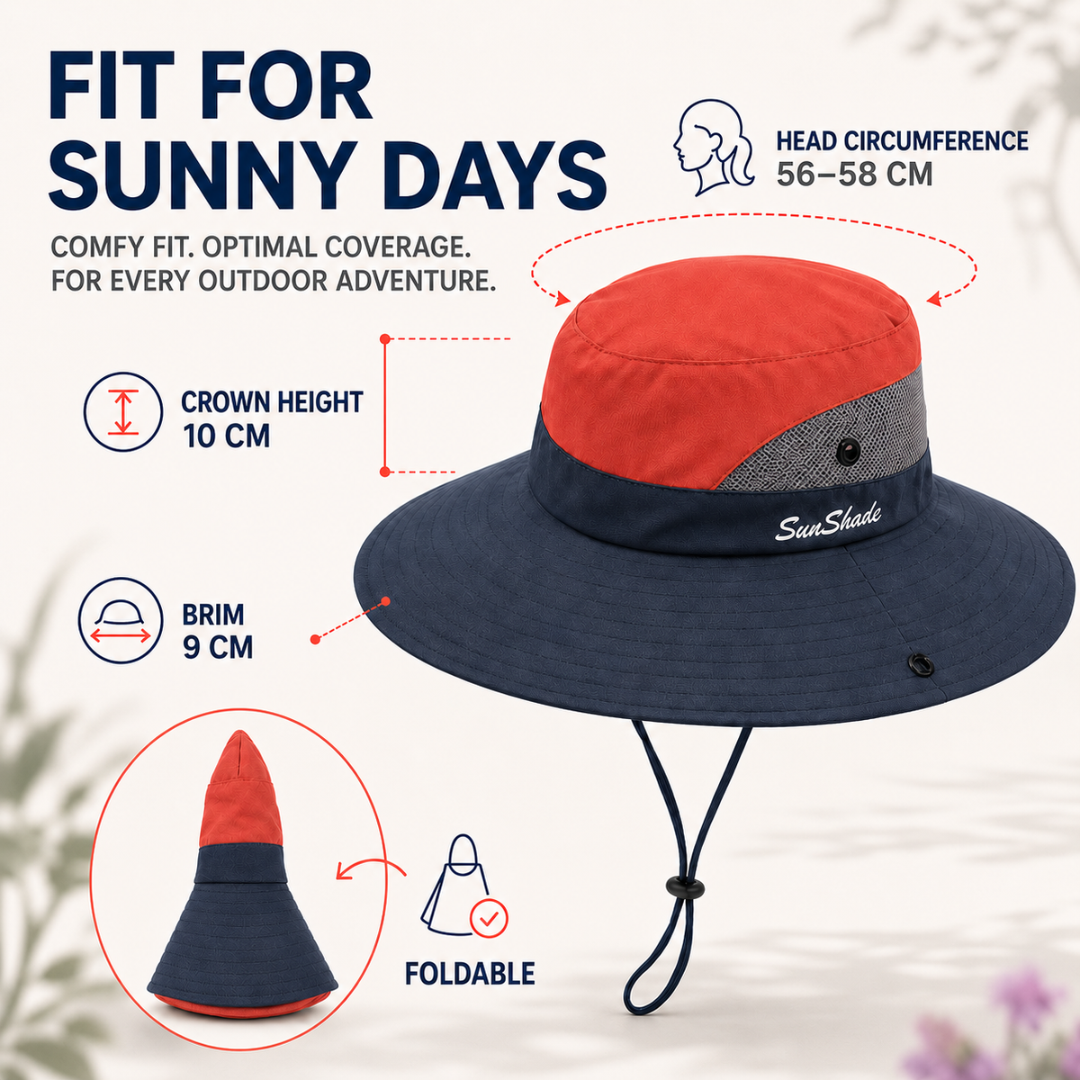 Thrives Outdoor | Brimvex Foldable Outdoor Sun Hat with Wide Brim