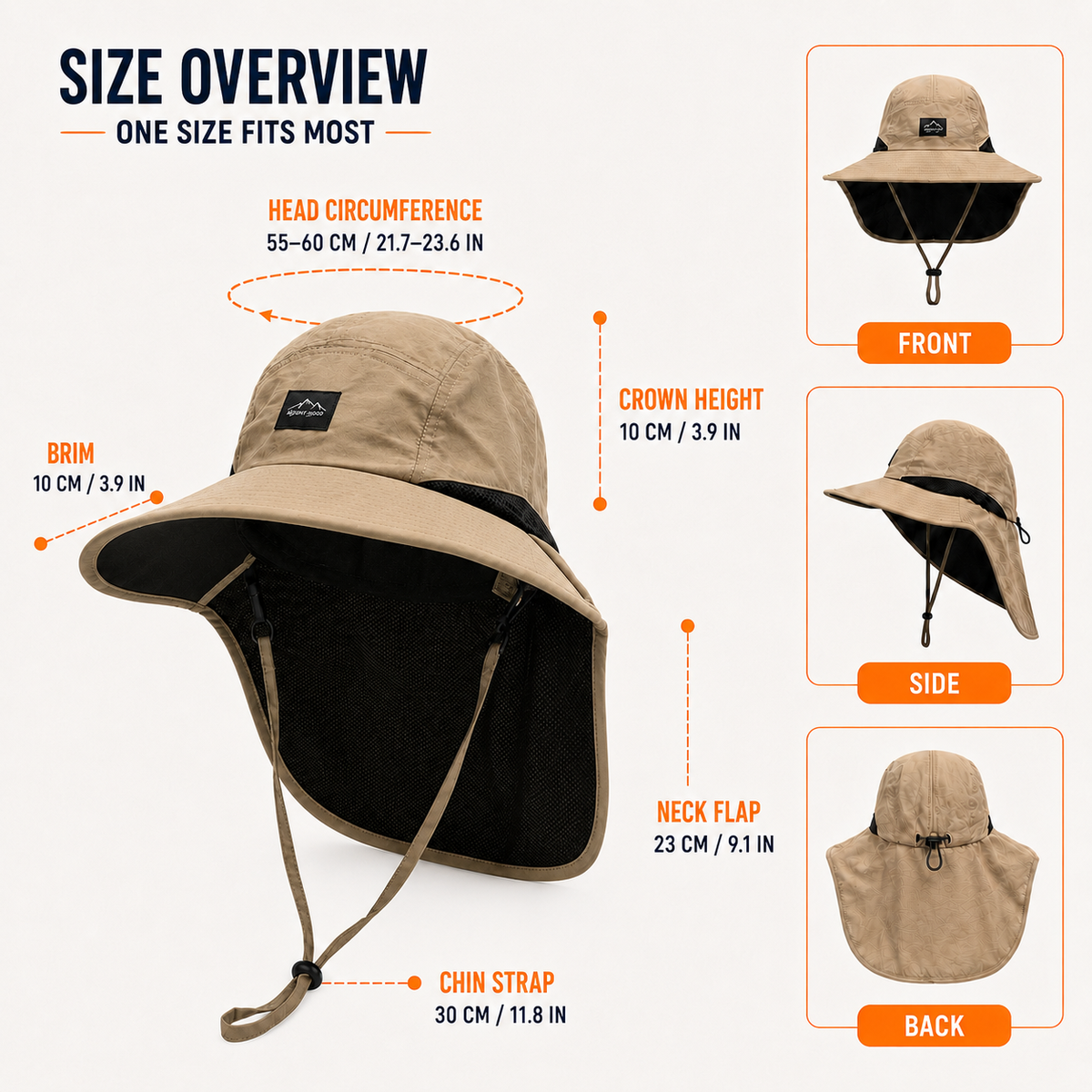 Thrives Outdoor | Brimwick Wide-Brim Hat with Neck Protection