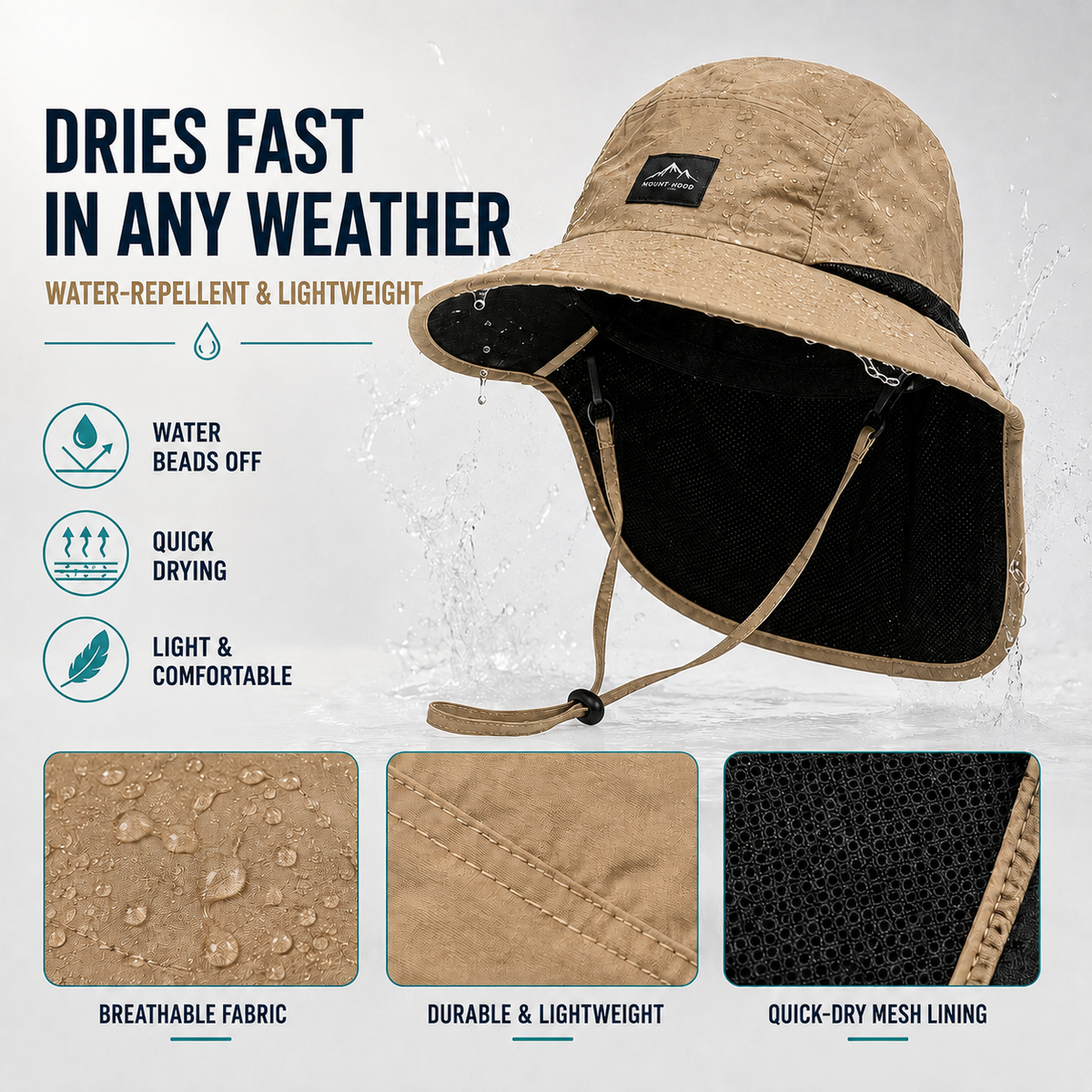 Thrives Outdoor | Brimwick Wide-Brim Hat with Neck Protection