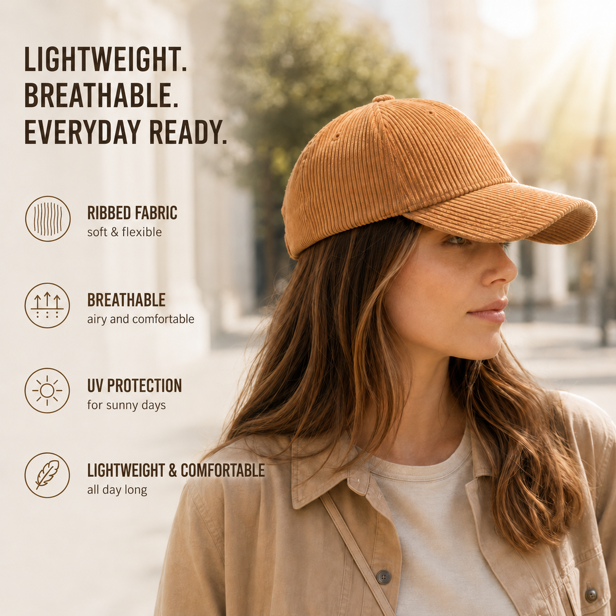 Thrives Outdoor | Duxton Curved Cord Baseball Cap