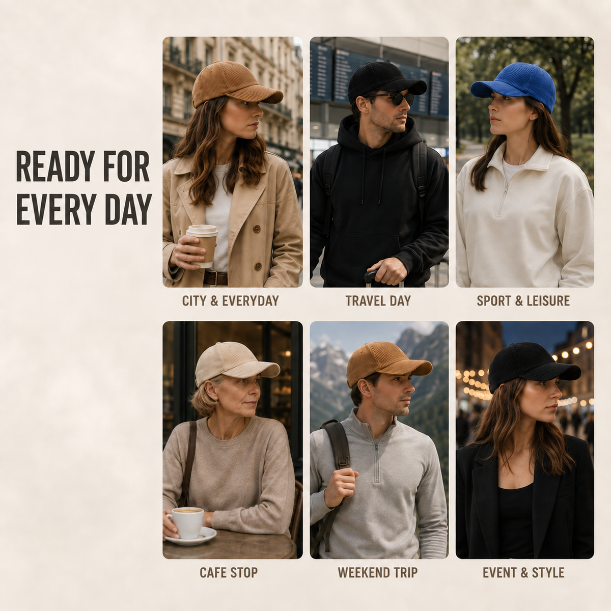 Thrives Outdoor | Duxton Curved Cord Baseball Cap
