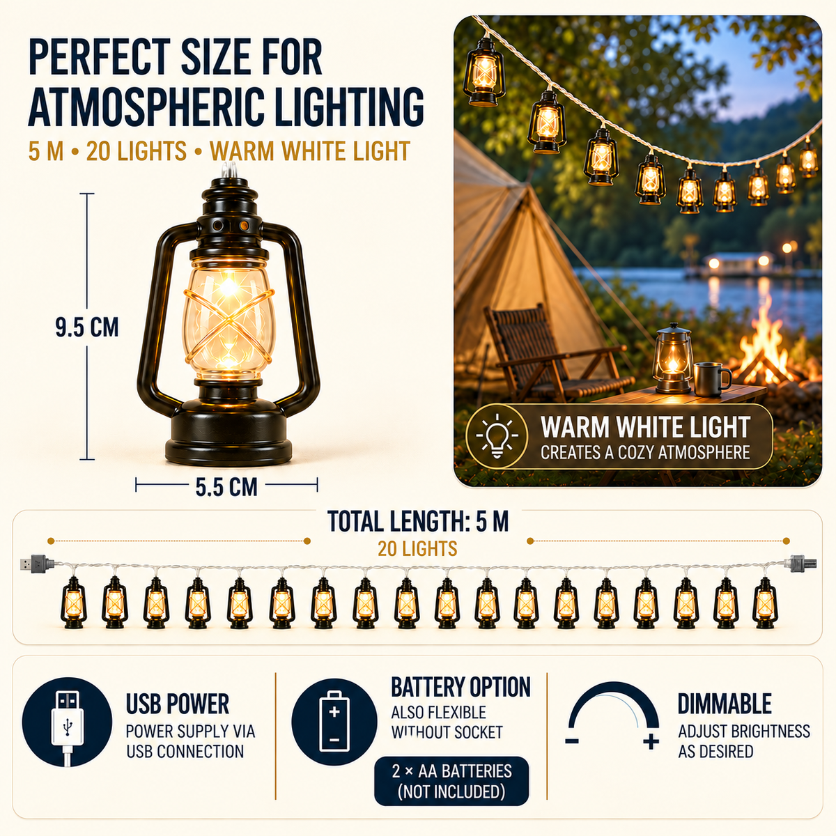 Thrives Outdoor | EmberGlow Lantern Chain