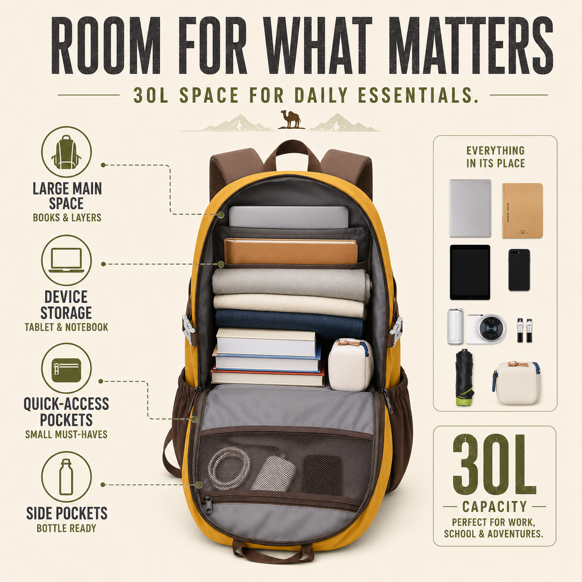 Thrives Outdoor | Lightweight Backpack
