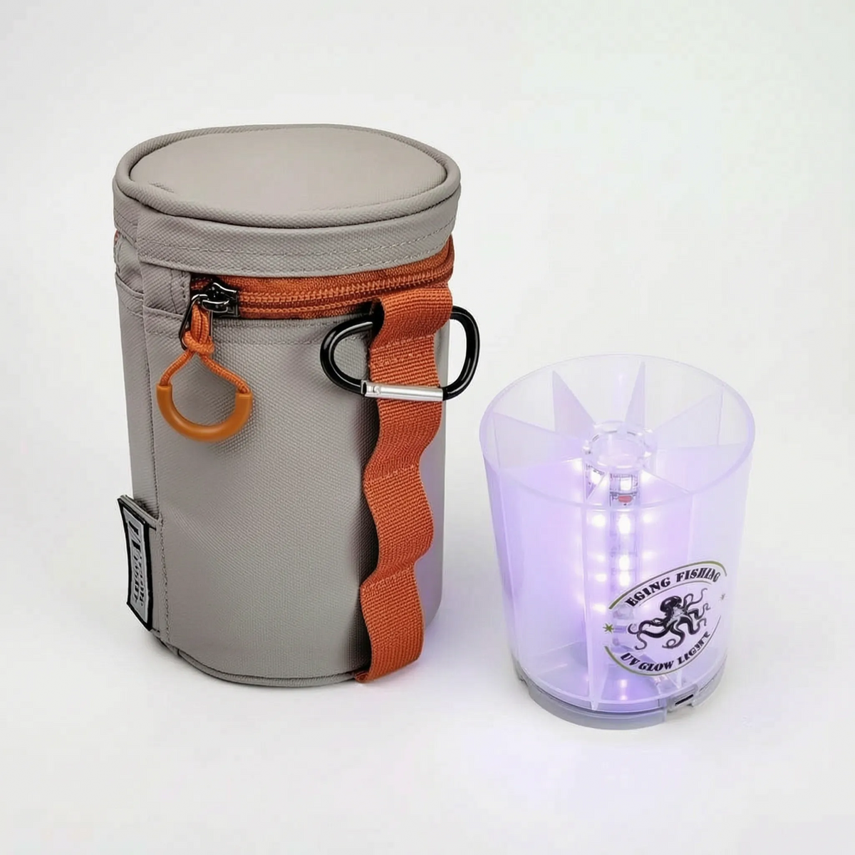 Thrives Outdoor | Lumitack Cylindrical Illuminated Fishing Tackle Bag