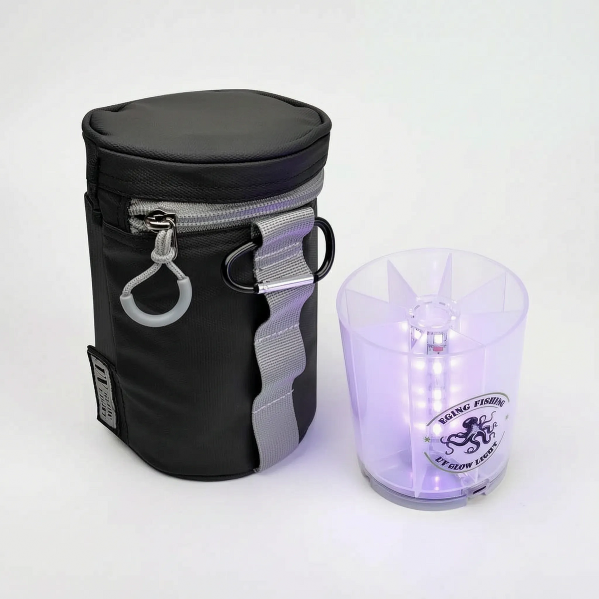 Thrives Outdoor | Lumitack Cylindrical Illuminated Fishing Tackle Bag