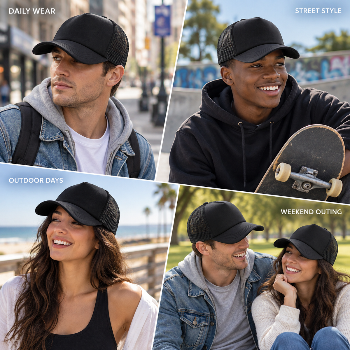 Thrives Outdoor | Meshrex Plain Mesh Trucker Snapback Cap