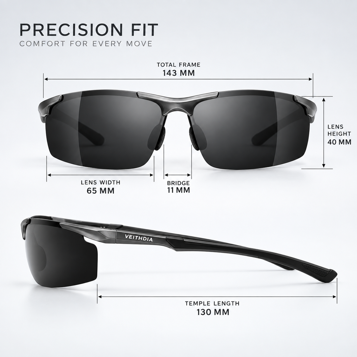 Thrives Outdoor | OptiShade Rectangular Sports Sunglasses