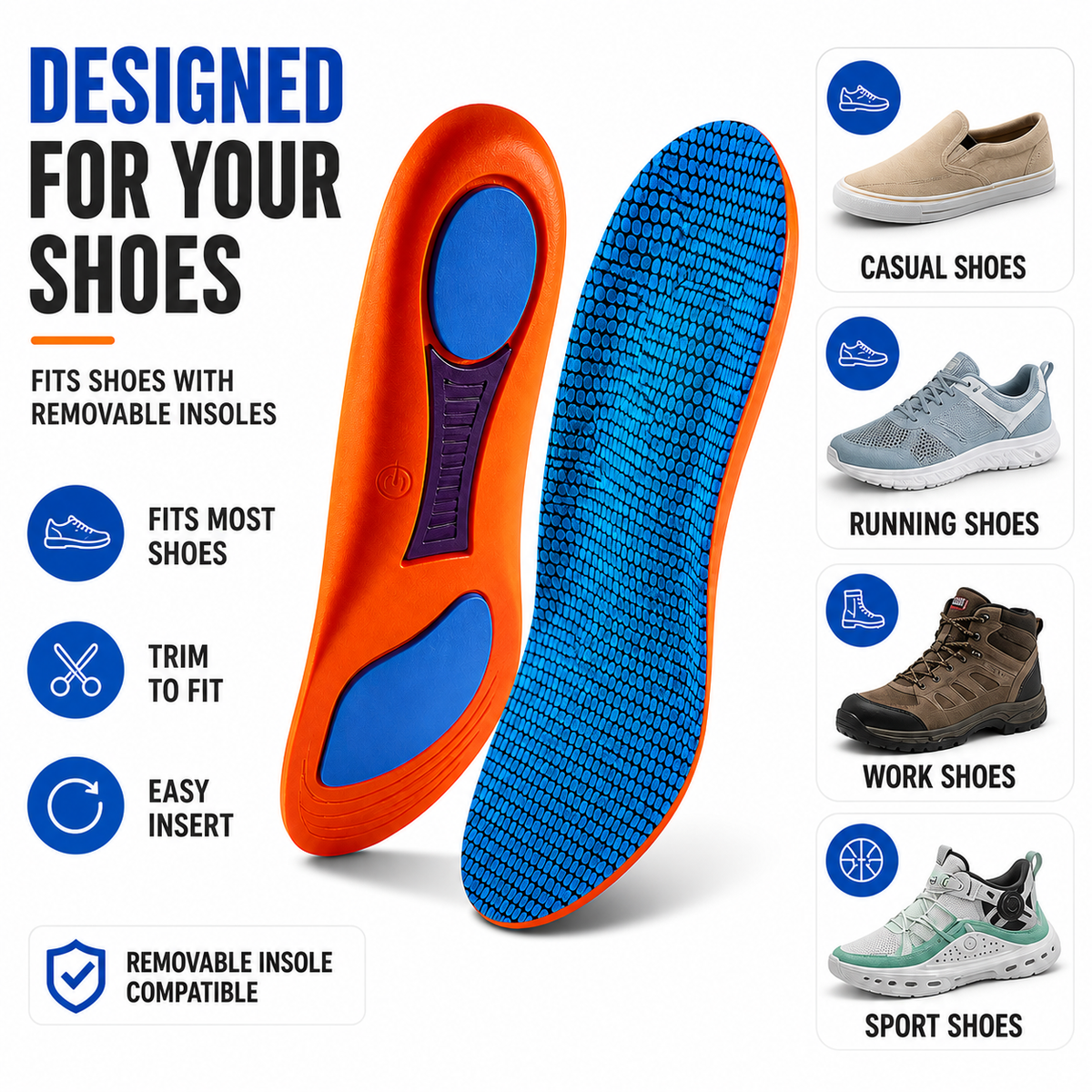 Thrives Outdoor | Orthopaedic Insoles for Heel Spurs and Flat Feet
