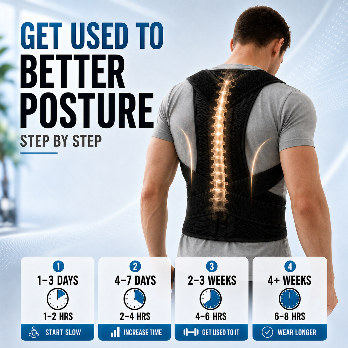 Thrives Outdoor | PostuGuard Adjustable Upper Back Brace