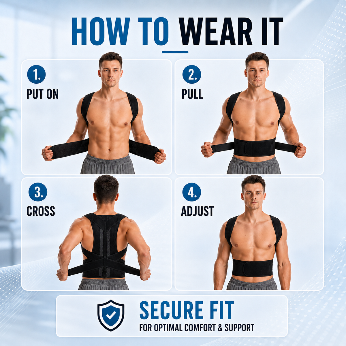 Thrives Outdoor | PostuGuard Adjustable Upper Back Brace