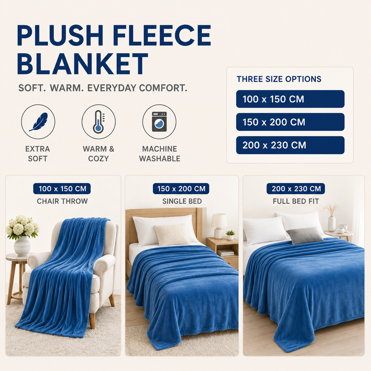 Thrives Outdoor | Snugluxe Lightweight Brushed Throw Blanket