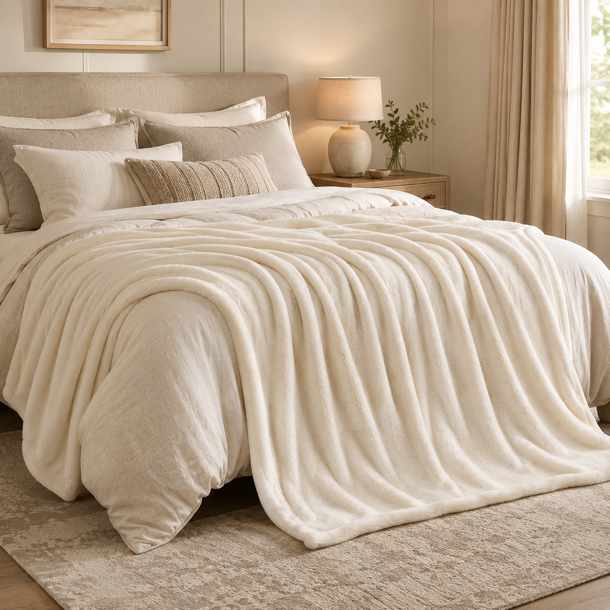 Thrives Outdoor | Snugluxe Lightweight Brushed Throw Blanket