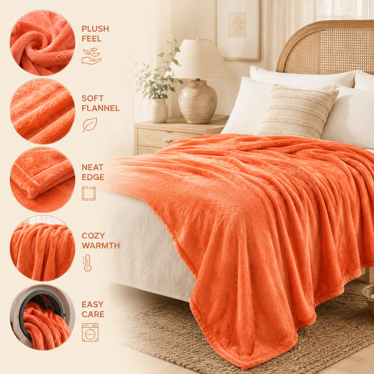 Thrives Outdoor | Snugluxe Lightweight Brushed Throw Blanket