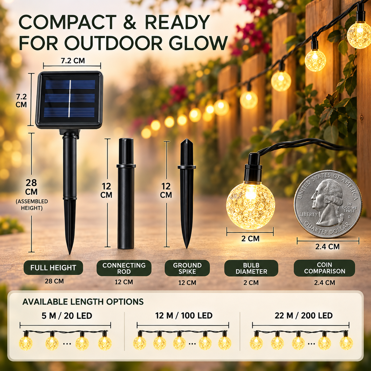 Thrives Outdoor | SolarGlow Crystal Lights