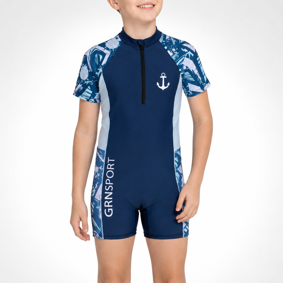 Thrives Outdoor | SunSwim Short-Sleeve One-Piece Swimsuit