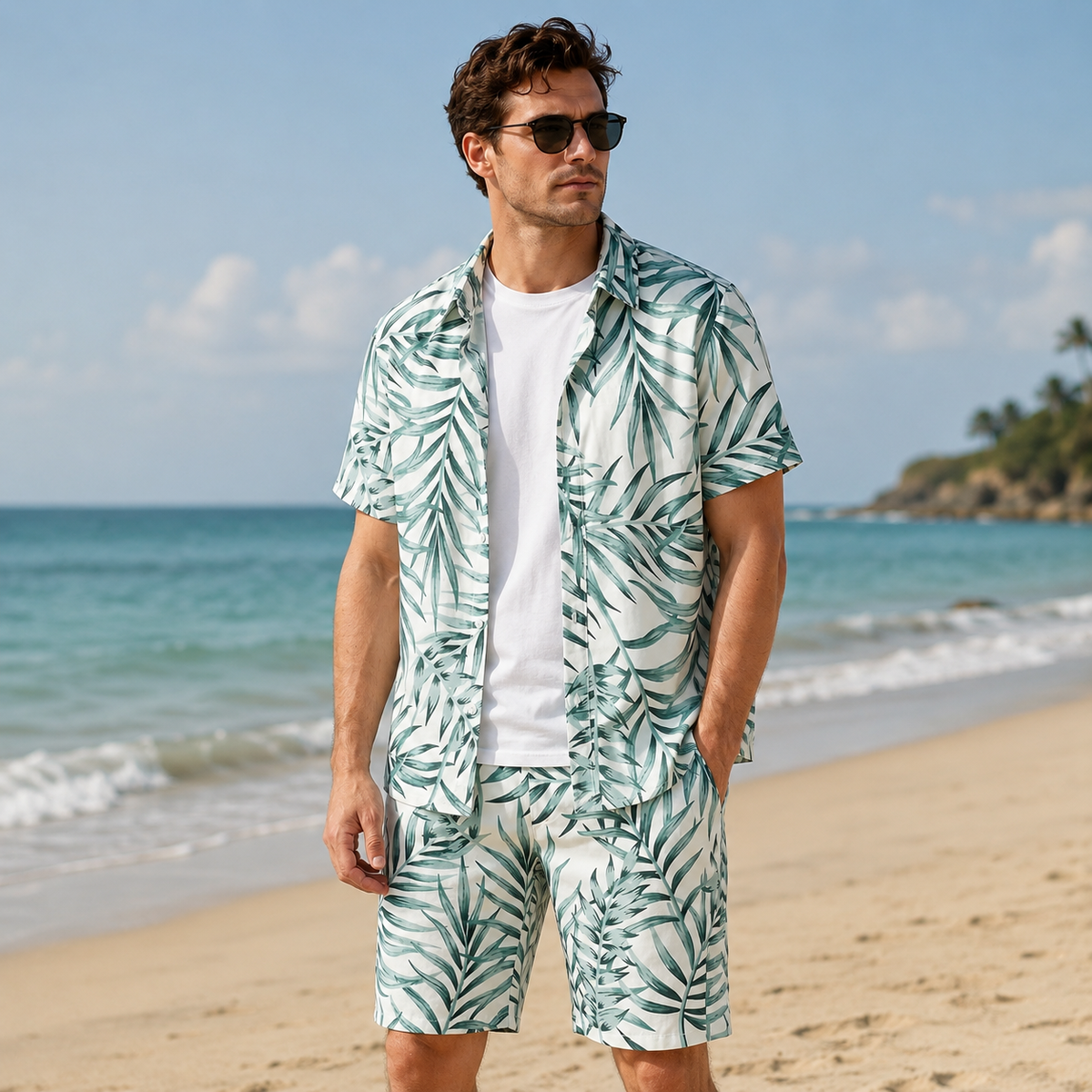 Thrives Outdoor | Tropivex Tropical Print Shirt And Shorts Set