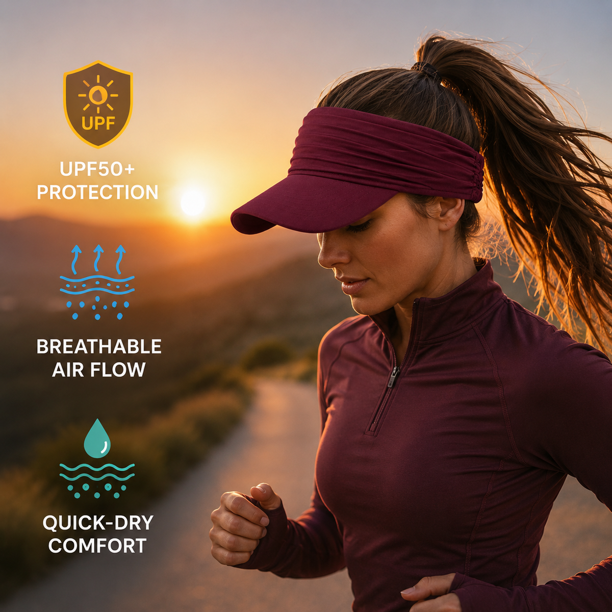 Thrives Outdoor | Zephen Open Top Sports Visor