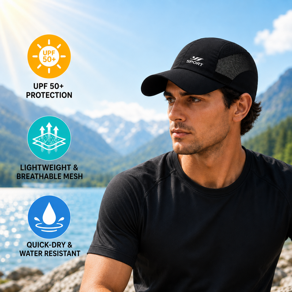 Thrives Outdoor | Venlux UV Protection Breathable Baseball Cap
