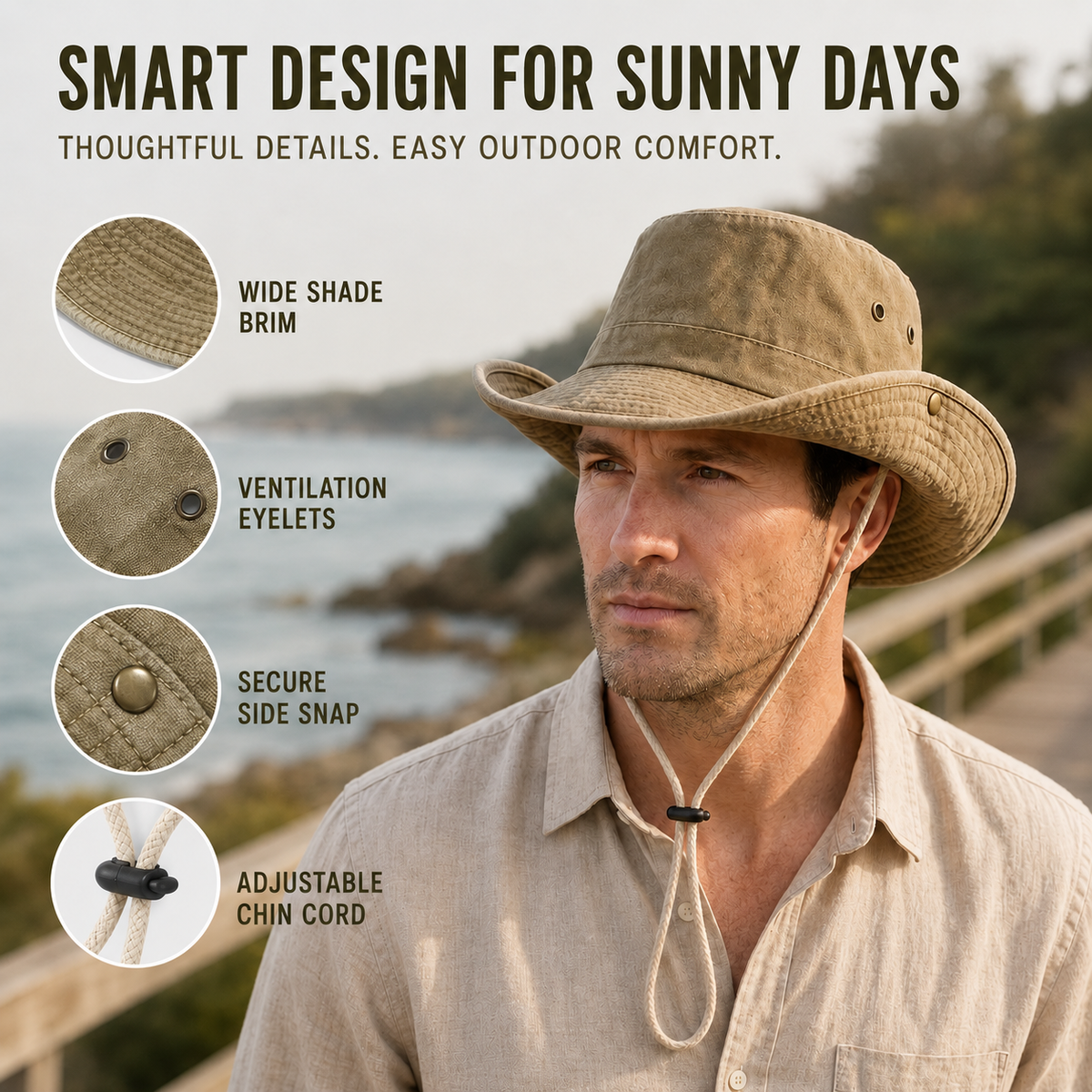 Wide Brim Gardening Hat For Backyard Sun Shade