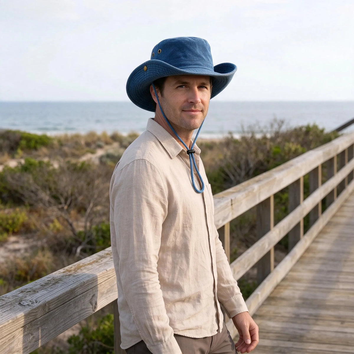 Wide Brim Hat For Hiking With Fold-Up Sides