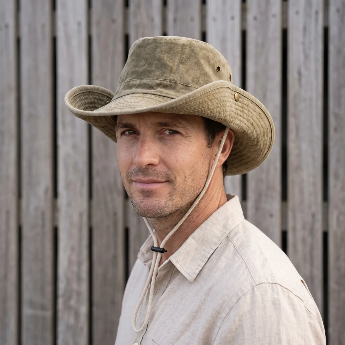 Wide Brim Hat With Chin Strap | Outdoor Sun Hat