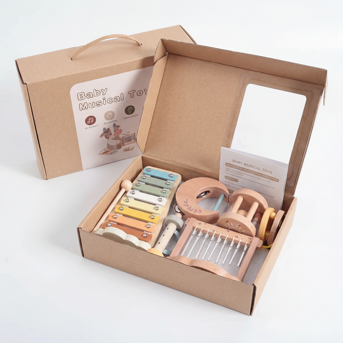 Baby Wooden Sound Play Set – 6-Piece Sensory Music & Sound Toy