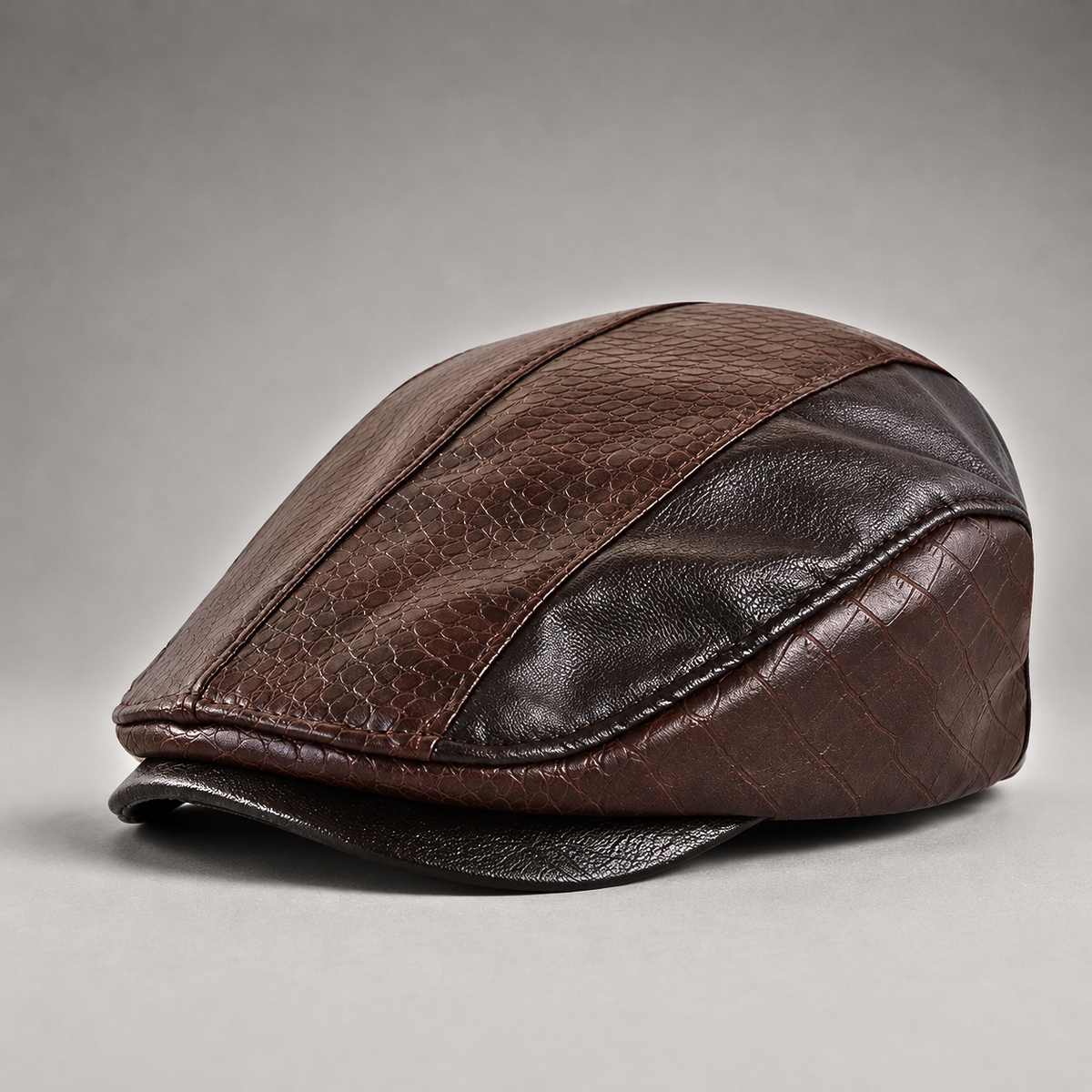 Classic Leather Flat Cap