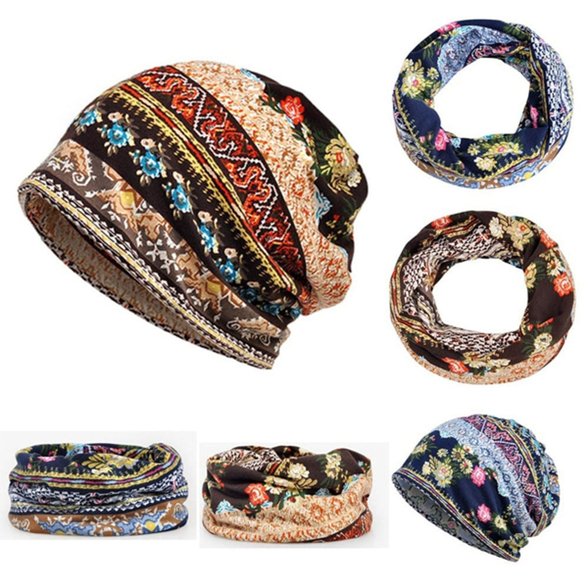 Versatile Cotton Scarf Cap: All-Season Headwear