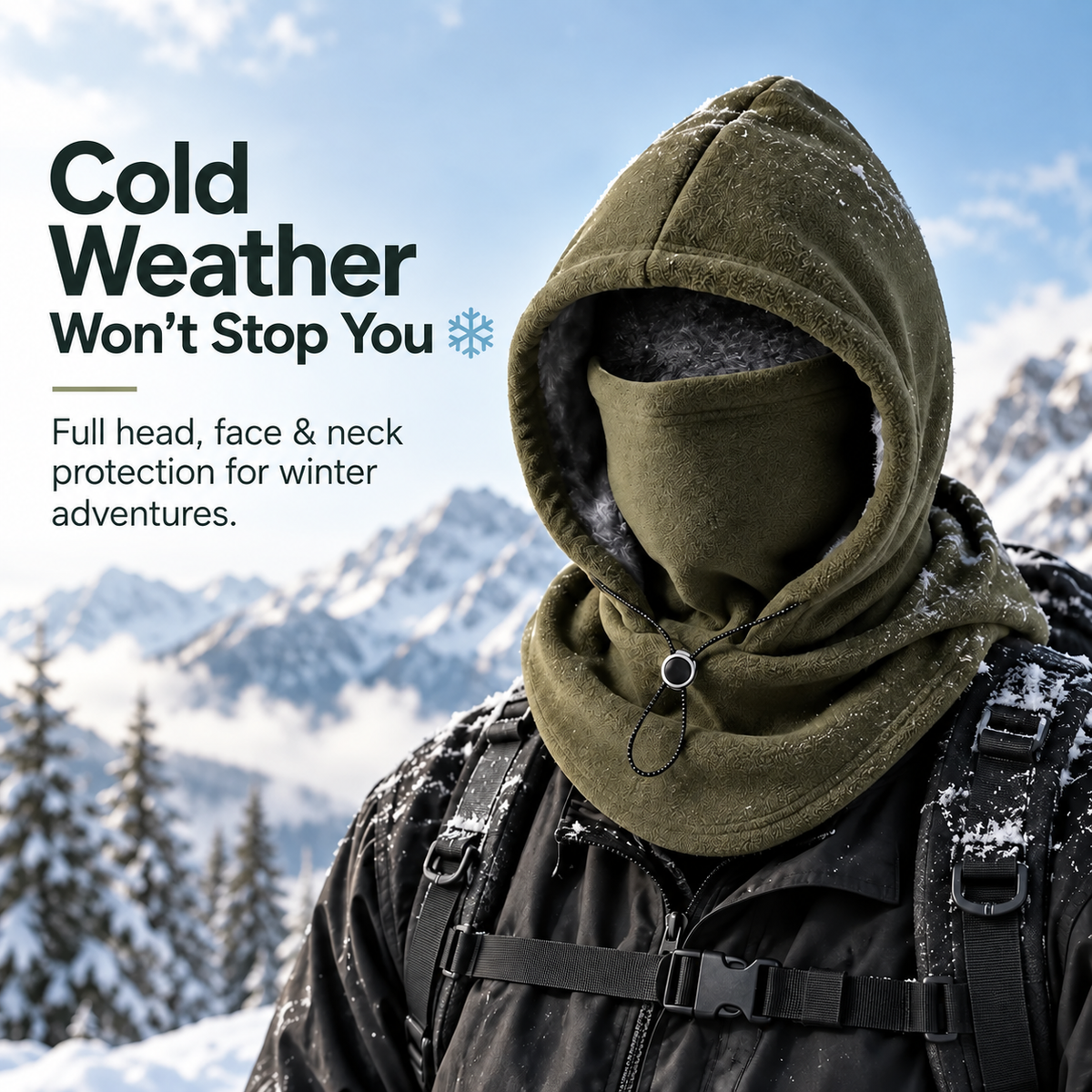 Fleece Balaclava Hood ā Full Face & Neck Winter Protection for Outdoor Adventures