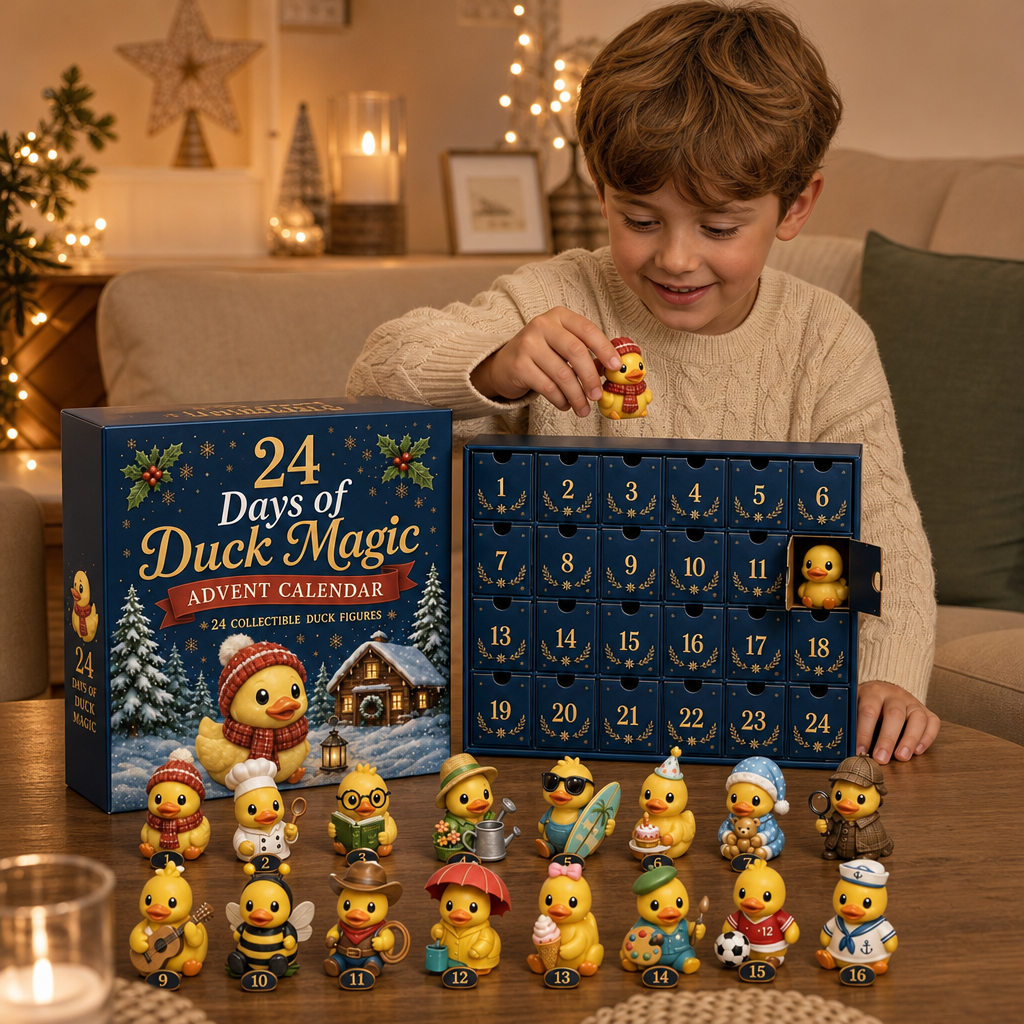 24-Day Advent Calendar with Magic Ducks and Cute Mini Collectible Figures