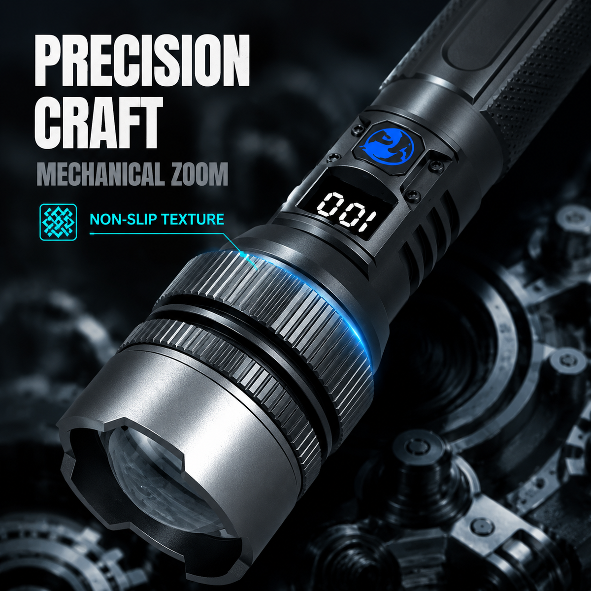 Ultra-Bright Tactical Flashlight – Zoomable & Rechargeable