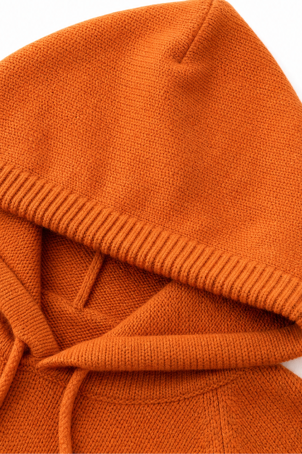 Drawstring Hood Knit Pullover