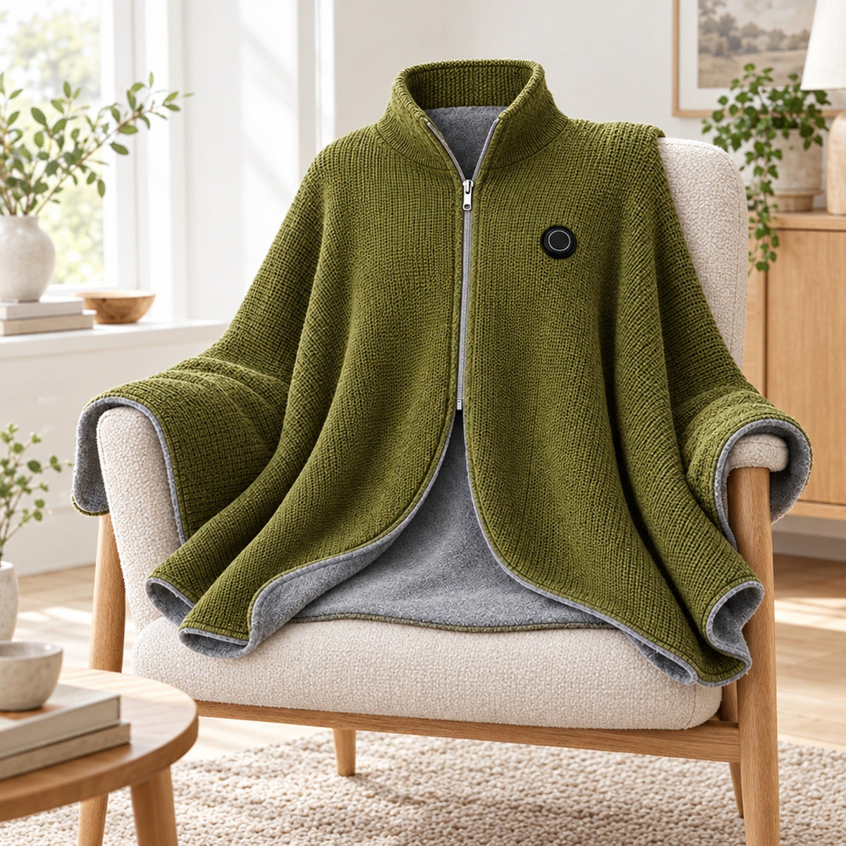 Electric Heated Shawl with USB – 3 Heat Settings, Machine Washable