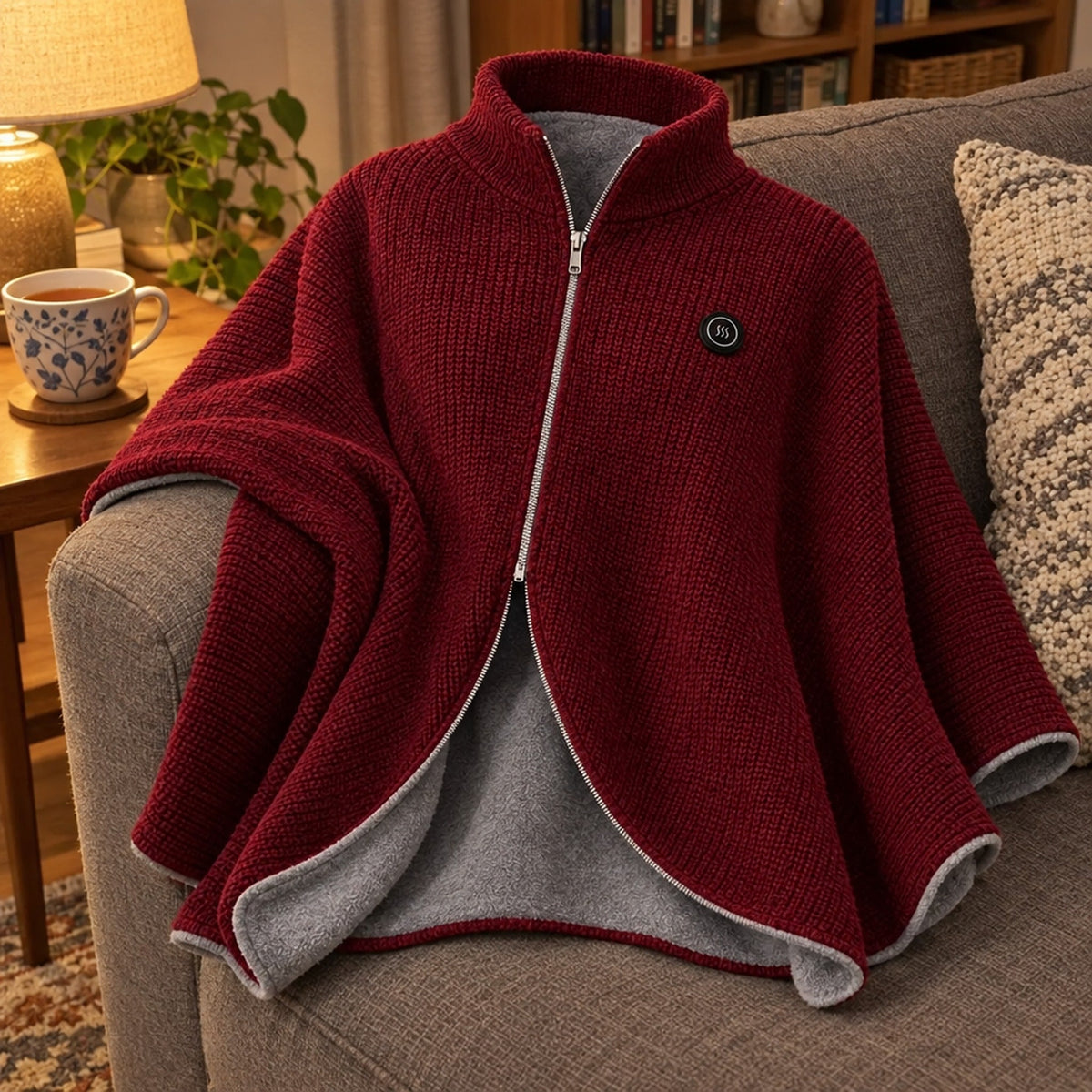 Electric Heated Shawl with USB – 3 Heat Settings, Machine Washable