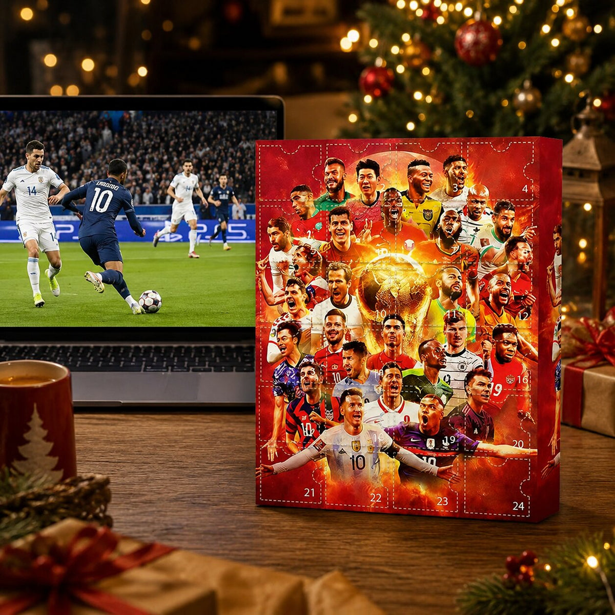Football Advent Calendar with 24 daily surprises and 3D designs