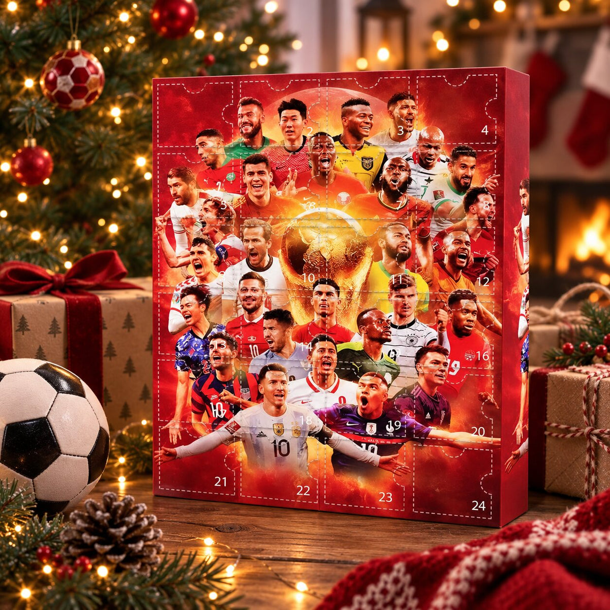 Football Advent Calendar with 24 daily surprises and 3D designs