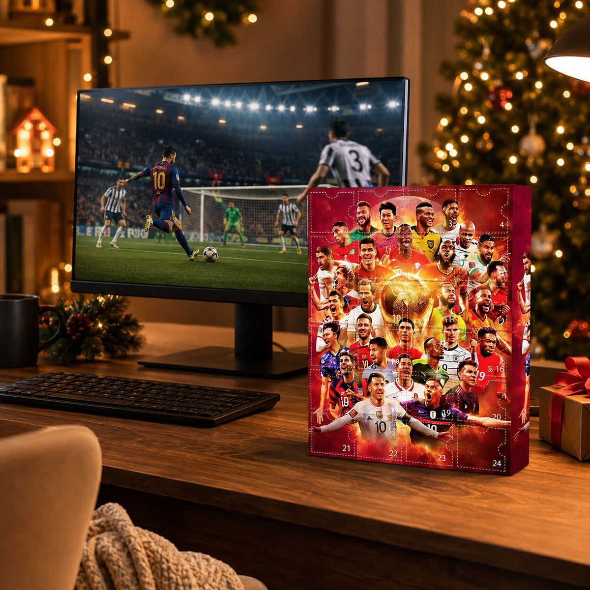 Football Advent Calendar with 24 daily surprises and 3D designs