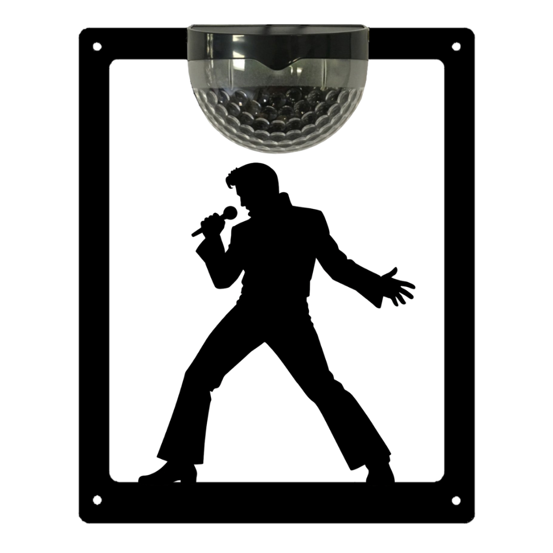 Elvis Solar Light Wall Plaque