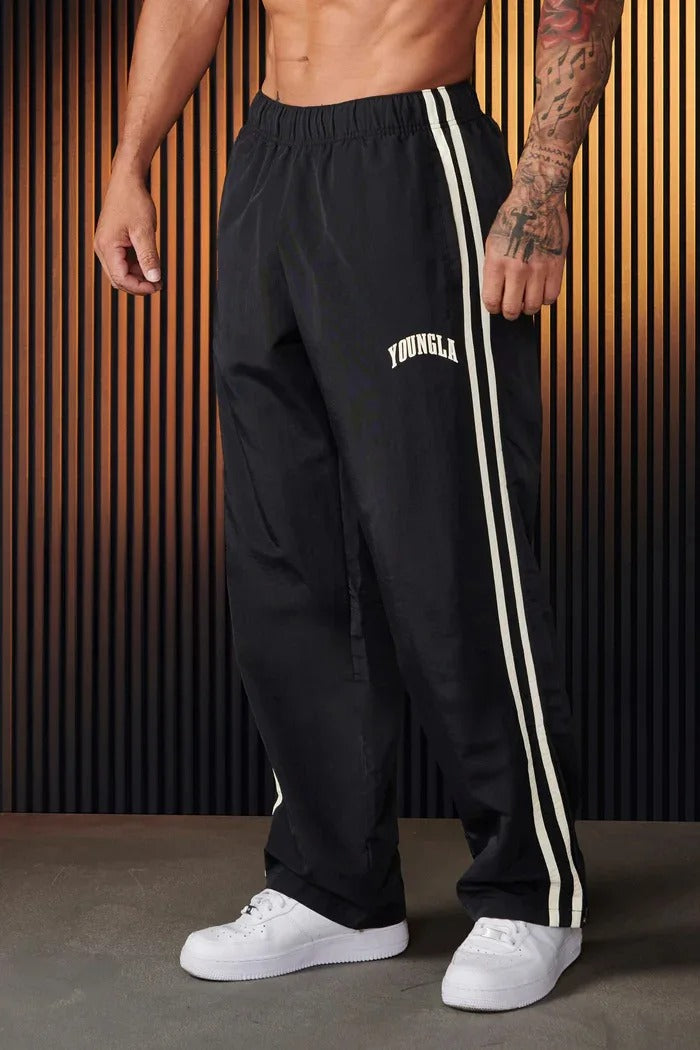Men's Sports Trousers with Double Stripes | Breathable & Flexible