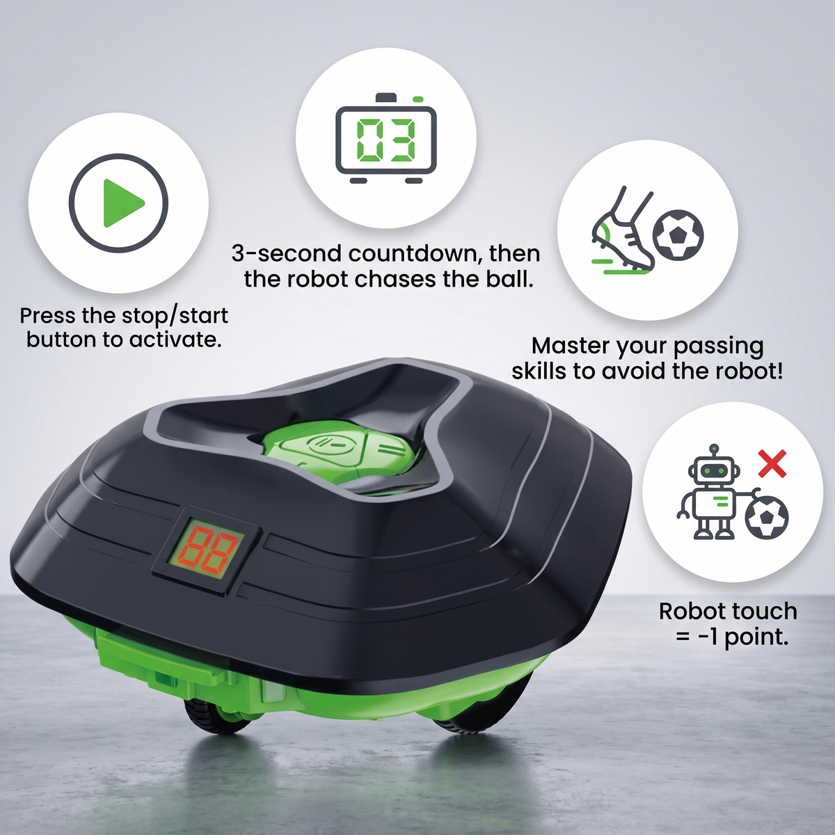 Interactive Football Training Robot with Smart Ball Tracking