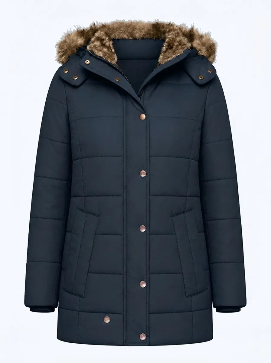 Warm Winter Coat with Fur Lining