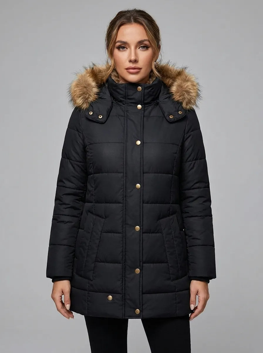 Warm Winter Coat with Fur Lining